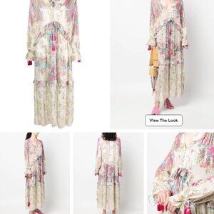 NWT Hemant And Nandita floral-print draped dress